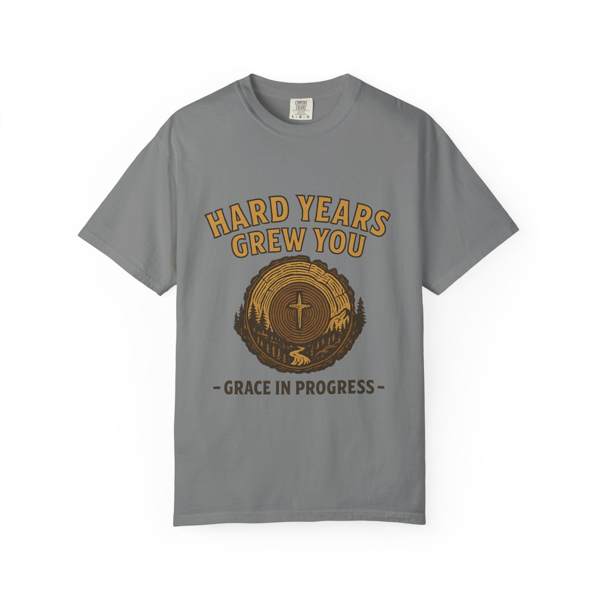 Hard Years Grew You Vintage Tree Ring T-Shirt | Faith Outdoor Apparel | Encouragement Tee | Grace In Progress | Healing & Growth Gift