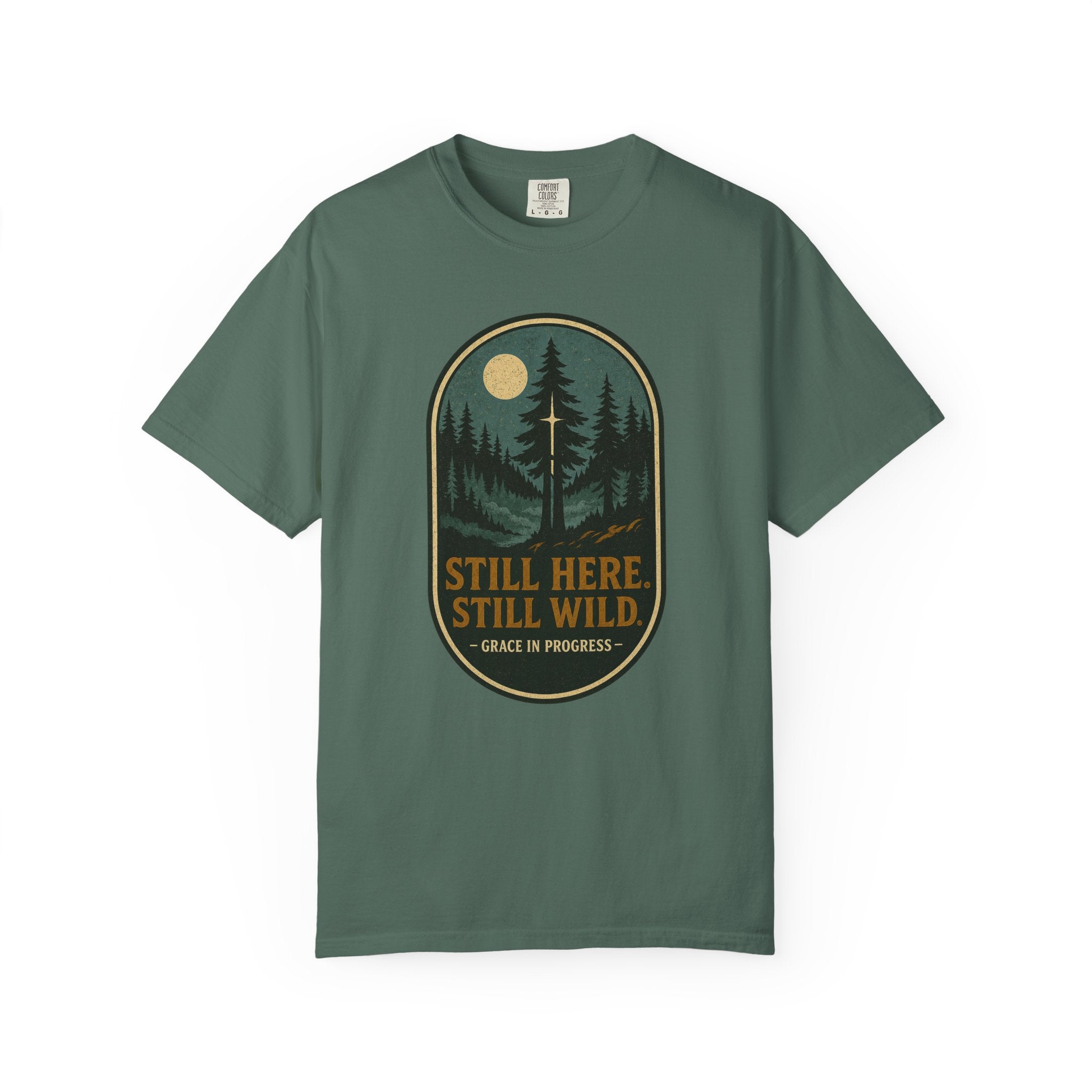Still Standing After All | Vintage Outdoor Faith T-Shirt | Grace In Progress | Christian Nature Apparel | Grief Recovery Resilience Tee