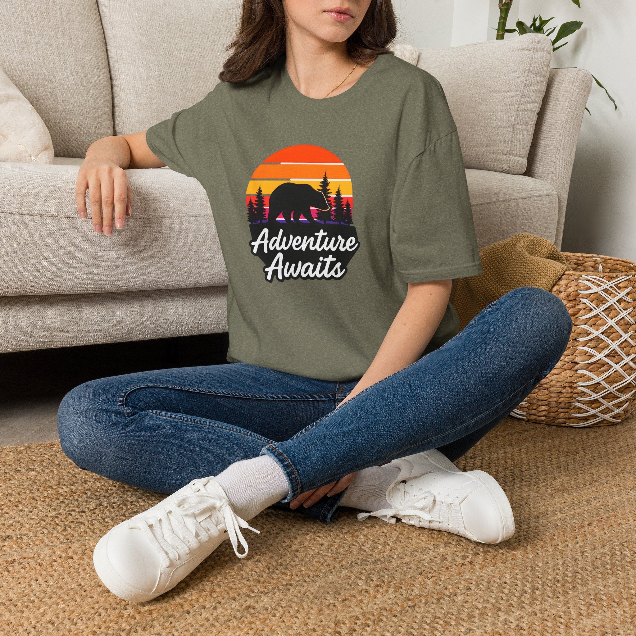 Bear in Sunset Forest T-Shirt