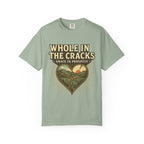 Whole In The Cracks Kintsugi Heart Landscape T-Shirt | Faith Healing Apparel | Recovery Gift | Vintage Screen Print Tee | Grace In Progress
