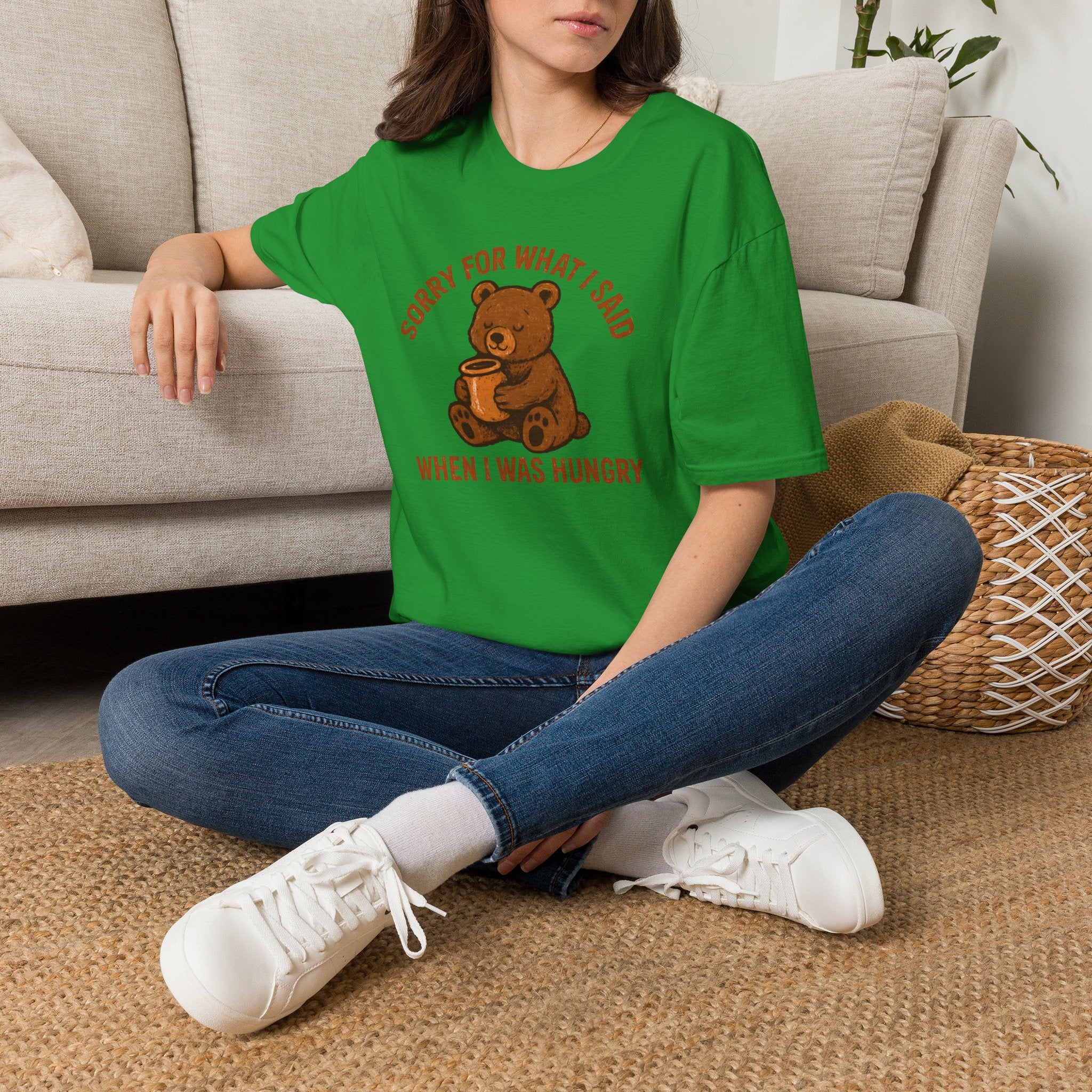 Hungry Bear With Cup T-Shirt