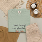 Grace in Progress Christian T-Shirt — Loved Through Every Hard Day — Faith & Mental Health Tee | Bandaged Heart Vintage Illustration