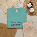 Grace in Progress Christian T-Shirt — Loved Through Every Hard Day — Faith & Mental Health Tee | Bandaged Heart Vintage Illustration