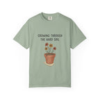 Grace in Progress Faith T-Shirt — Growing Through the Hard Soil — Vintage Terracotta Plant Christian Tee | Healing & Growth Design for Women