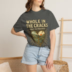 Whole In The Cracks Kintsugi Heart Landscape T-Shirt | Faith Healing Apparel | Recovery Gift | Vintage Screen Print Tee | Grace In Progress