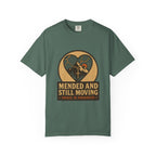 Mended And Still Moving Kintsugi Heart Mountain Faith Tee | Grace In Progress | Grief Recovery Healing Apparel