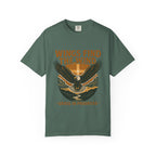 Wings Find The Wind | Vintage Eagle Sunrise Faith Tee | Grace In Progress | Christian Outdoor Apparel | Hope Resilience Recovery Shirt