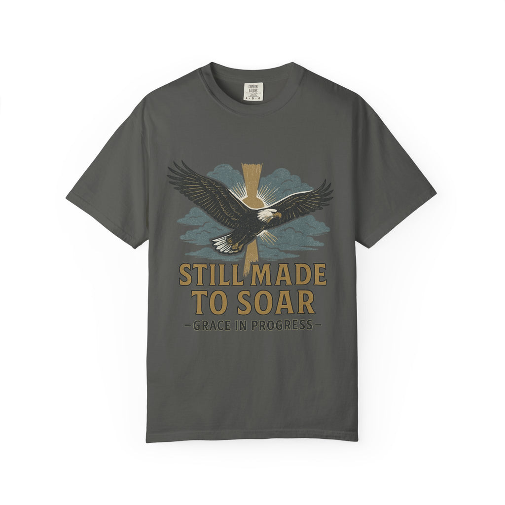 Still Made To Soar Vintage Eagle T-Shirt | Faith Outdoor Apparel | Hope After Hard Seasons | Screen Print Tee | Grace In Progress