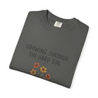 Grace in Progress Faith T-Shirt — Growing Through the Hard Soil — Vintage Terracotta Plant Christian Tee | Healing & Growth Design for Women