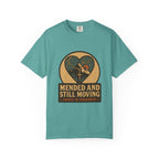 Mended And Still Moving Kintsugi Heart Mountain Faith Tee | Grace In Progress | Grief Recovery Healing Apparel