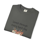 Grace in Progress Christian T-Shirt — Loved Through Every Hard Day — Faith & Mental Health Tee | Bandaged Heart Vintage Illustration
