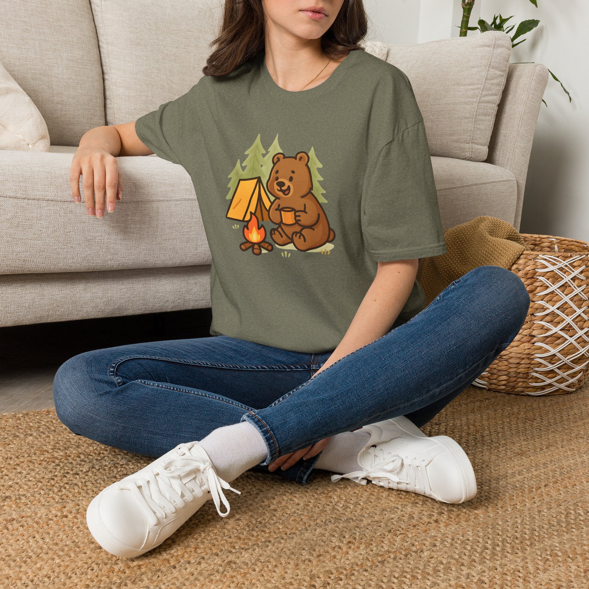 Bear at Campfire T-Shirt