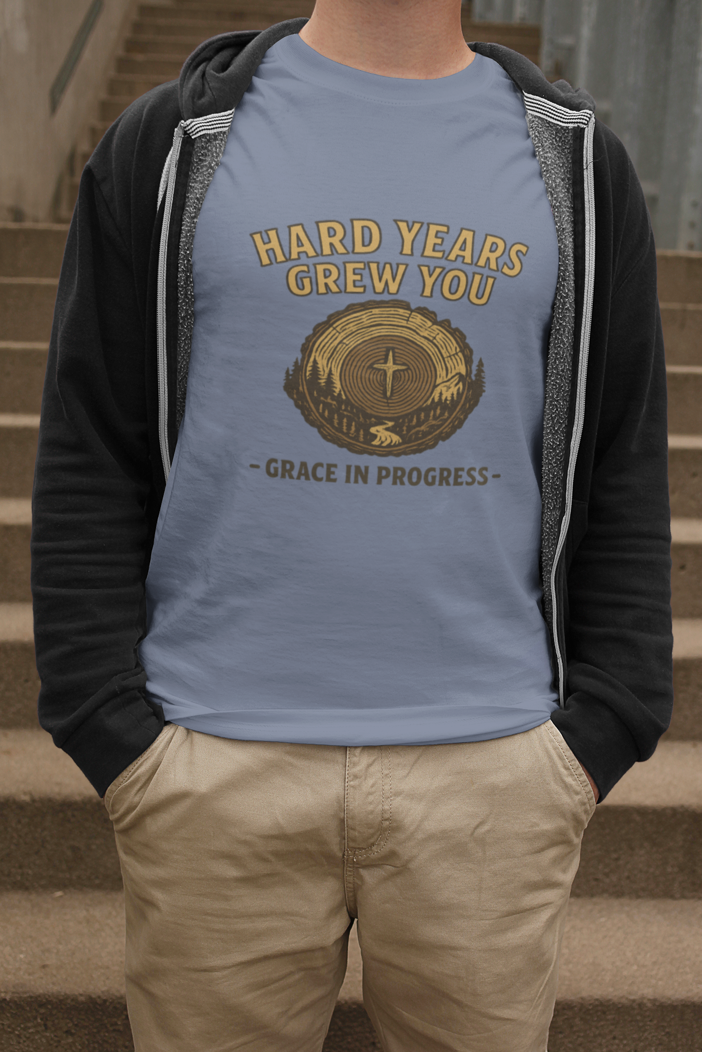 Hard Years Grew You — Tree-Ring Tee