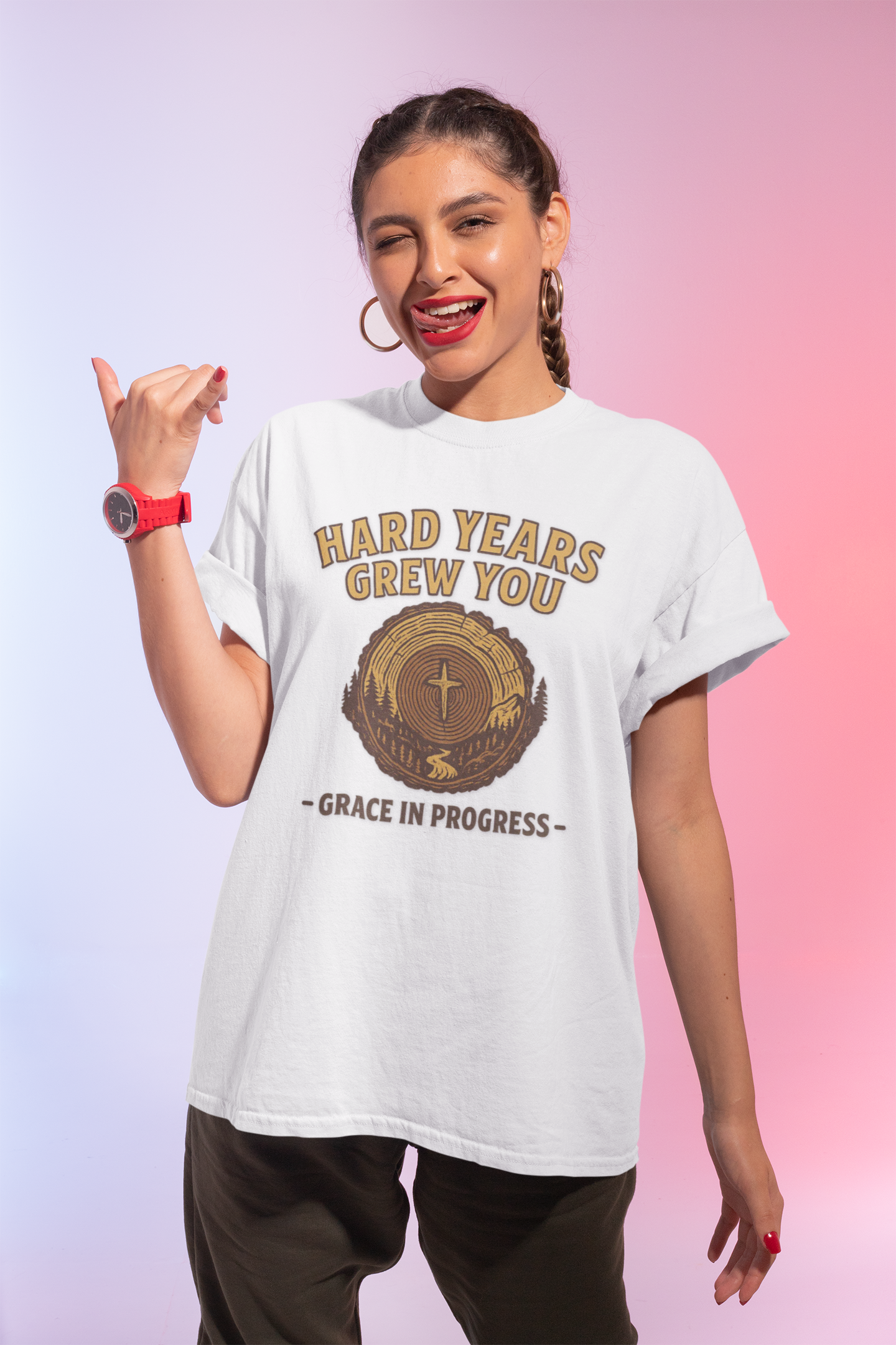 Hard Years Grew You — Tree-Ring Tee