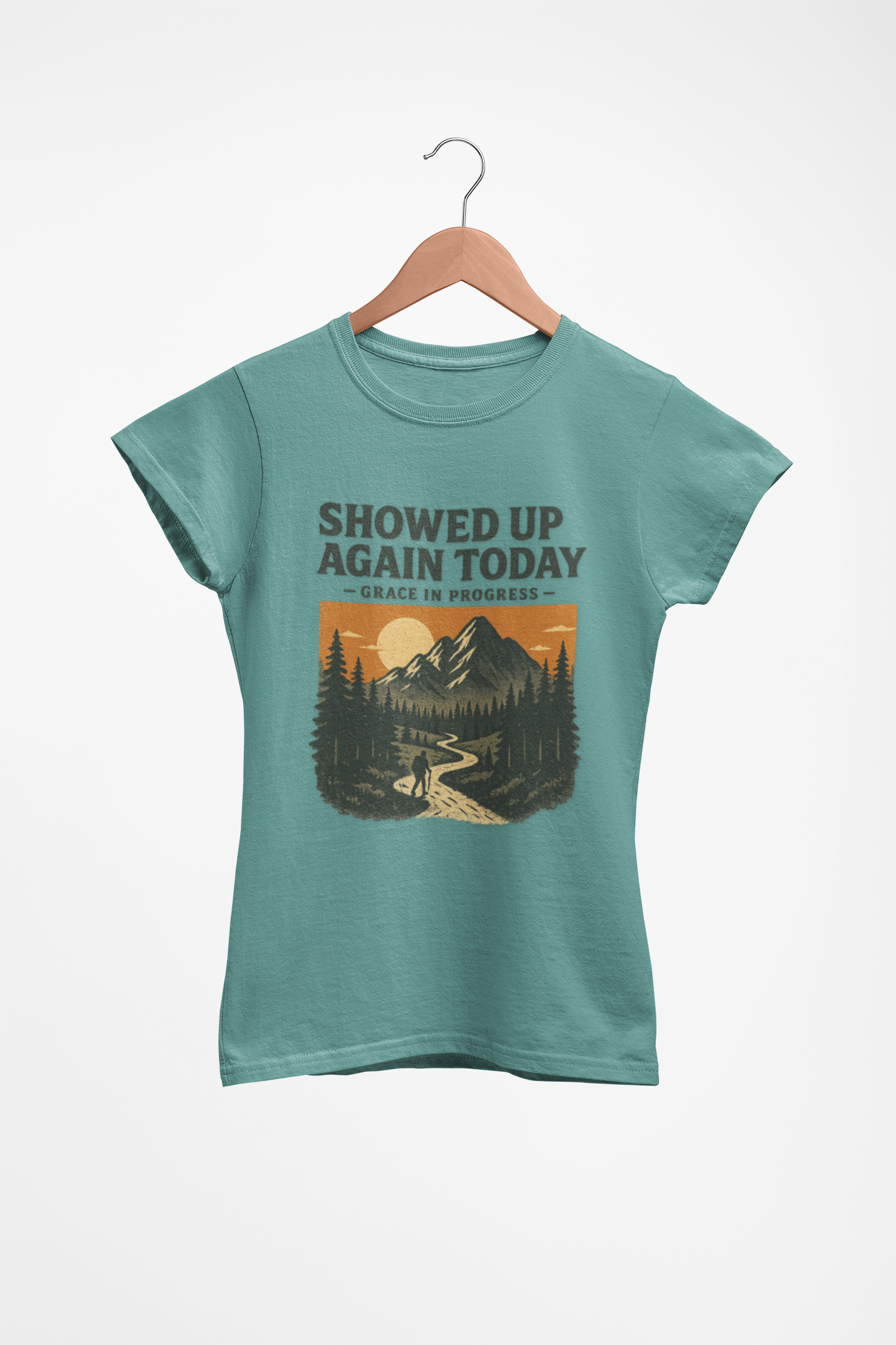 Showed Up Again Today — Vintage Mountain Tee