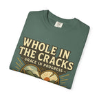 Whole In The Cracks Kintsugi Heart Landscape T-Shirt | Faith Healing Apparel | Recovery Gift | Vintage Screen Print Tee | Grace In Progress