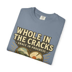 Whole In The Cracks Kintsugi Heart Landscape T-Shirt | Faith Healing Apparel | Recovery Gift | Vintage Screen Print Tee | Grace In Progress