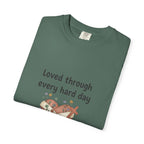 Grace in Progress Christian T-Shirt — Loved Through Every Hard Day — Faith & Mental Health Tee | Bandaged Heart Vintage Illustration