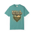 Whole In The Cracks Kintsugi Heart Landscape T-Shirt | Faith Healing Apparel | Recovery Gift | Vintage Screen Print Tee | Grace In Progress