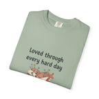 Grace in Progress Christian T-Shirt — Loved Through Every Hard Day — Faith & Mental Health Tee | Bandaged Heart Vintage Illustration