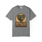 Mended And Still Moving Kintsugi Heart Mountain Faith Tee | Grace In Progress | Grief Recovery Healing Apparel