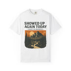 Showed Up Again Today Vintage Mountain T-Shirt | Faith Outdoor Apparel | Hiking Tee | Grace In Progress | Mental Health Encouragement Gift