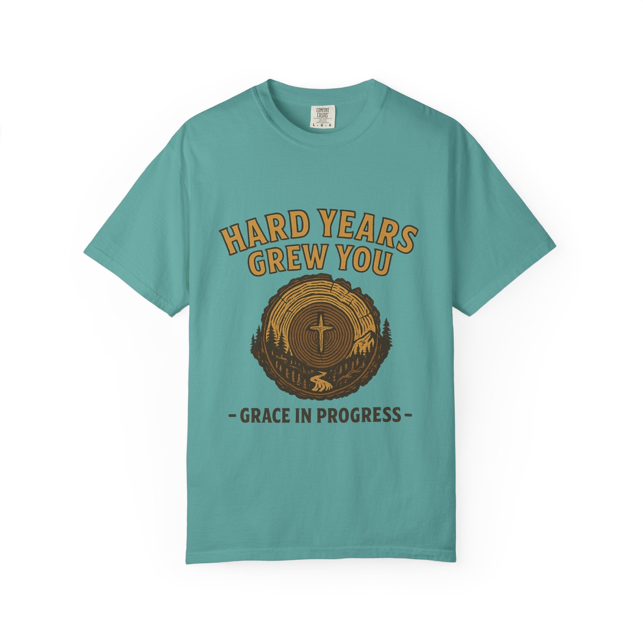 Hard Years Grew You Vintage Tree Ring T-Shirt | Faith Outdoor Apparel | Encouragement Tee | Grace In Progress | Healing & Growth Gift