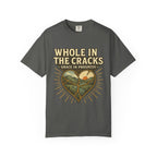 Whole In The Cracks Kintsugi Heart Landscape T-Shirt | Faith Healing Apparel | Recovery Gift | Vintage Screen Print Tee | Grace In Progress