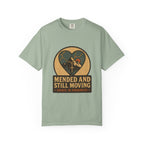 Mended And Still Moving Kintsugi Heart Mountain Faith Tee | Grace In Progress | Grief Recovery Healing Apparel