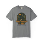Brave Enough To Rest | Moonlit Forest Badge Vintage Tee | Grace In Progress | Faith Outdoor Shirt | Rest Burnout Recovery Apparel