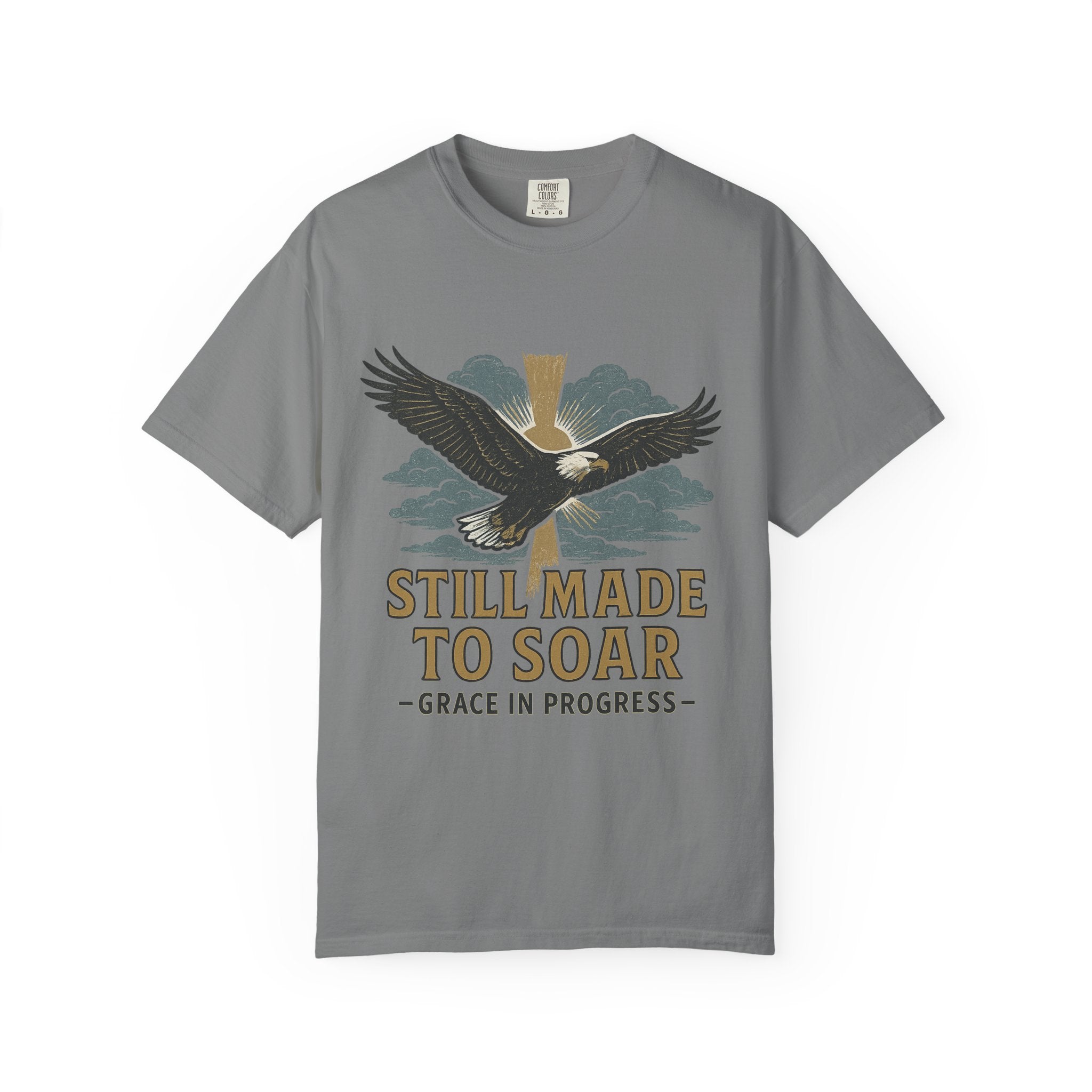 Still Made To Soar Vintage Eagle T-Shirt | Faith Outdoor Apparel | Hope After Hard Seasons | Screen Print Tee | Grace In Progress