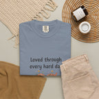 Grace in Progress Christian T-Shirt — Loved Through Every Hard Day — Faith & Mental Health Tee | Bandaged Heart Vintage Illustration