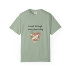 Grace in Progress Christian T-Shirt — Loved Through Every Hard Day — Faith & Mental Health Tee | Bandaged Heart Vintage Illustration