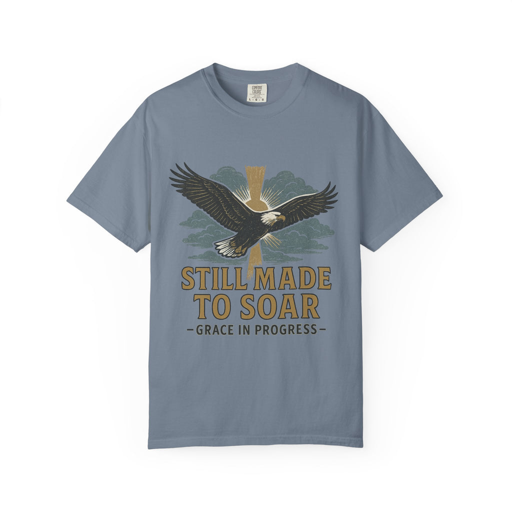 Still Made To Soar Vintage Eagle T-Shirt | Faith Outdoor Apparel | Hope After Hard Seasons | Screen Print Tee | Grace In Progress