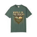 Whole In The Cracks Kintsugi Heart Landscape T-Shirt | Faith Healing Apparel | Recovery Gift | Vintage Screen Print Tee | Grace In Progress